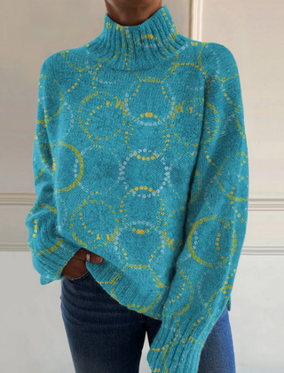 Christine Brewer Caroline women's turtleneck graphic sweater with stylish design, cozy knit, and comfortable fit.