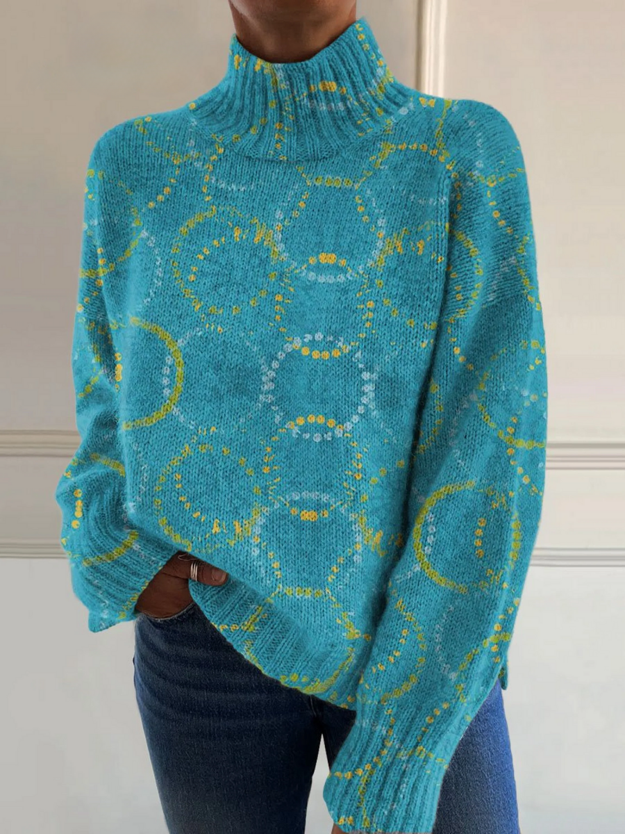 Christine Brewer Caroline women's turtleneck graphic sweater with stylish design, cozy knit, and comfortable fit.