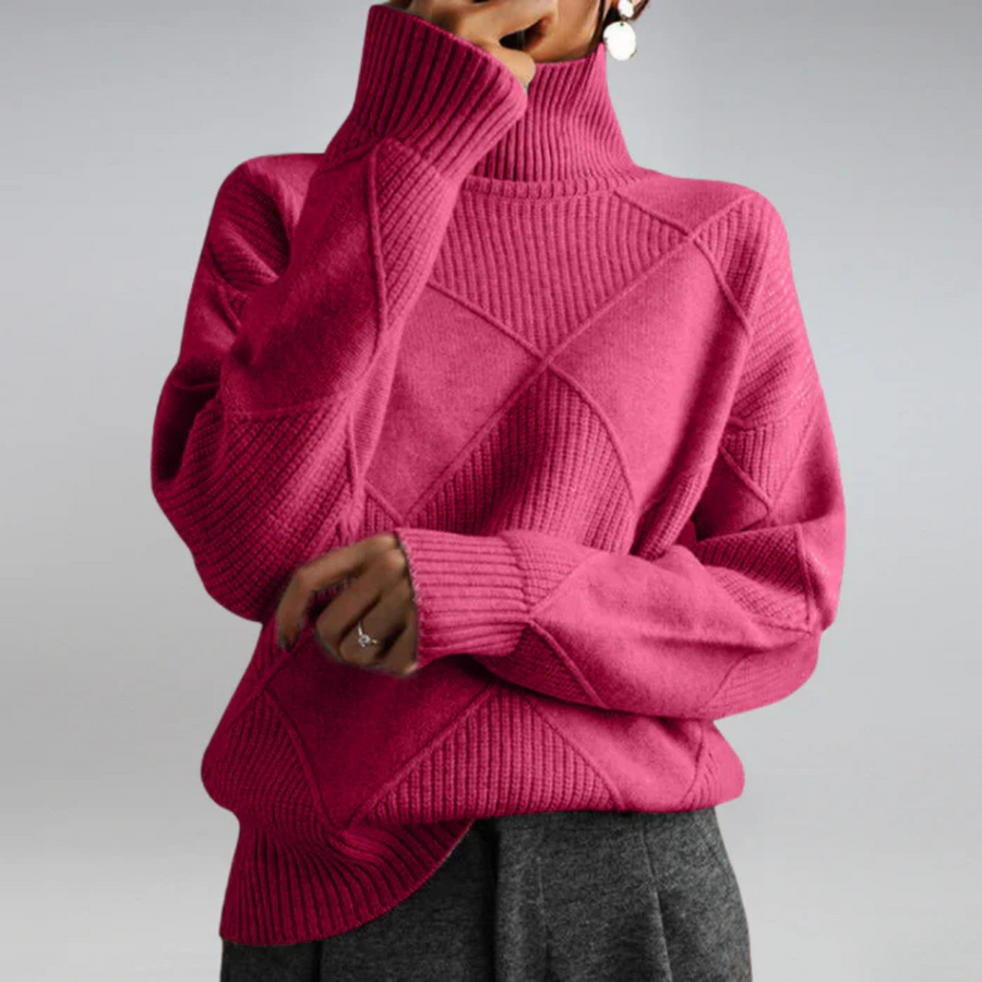 Christine Brewer Juliet turtleneck sweater for women, featuring a cozy knit design in a classic style.