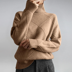 Christine Brewer Juliet turtleneck sweater for women, featuring a cozy knit fabric and classic design in a versatile style.