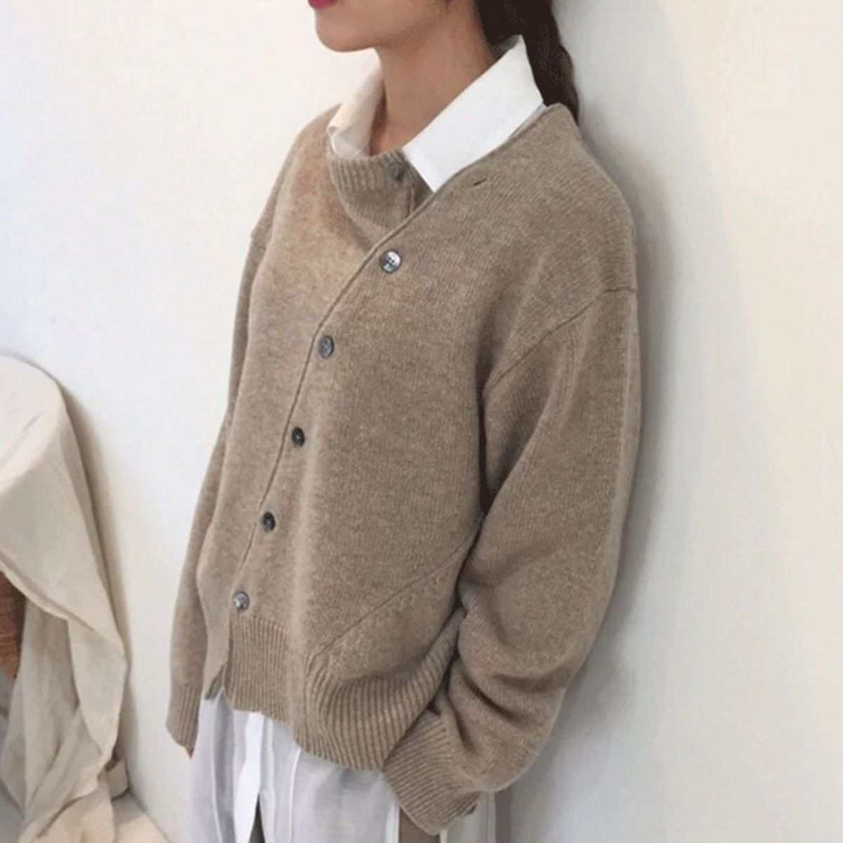 Women’s Sienna knit sweater by Christine Brewer, featuring a cozy, stylish design with a textured knit pattern and long sleeves.