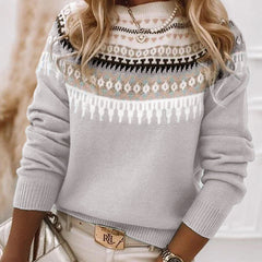 Women’s knit sweater called Sydney by Christine Brewer, featuring a cozy, textured design in a soft, neutral color.