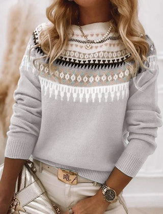 Women’s knit sweater called Sydney by Christine Brewer, featuring a cozy, textured design in a soft, neutral color.