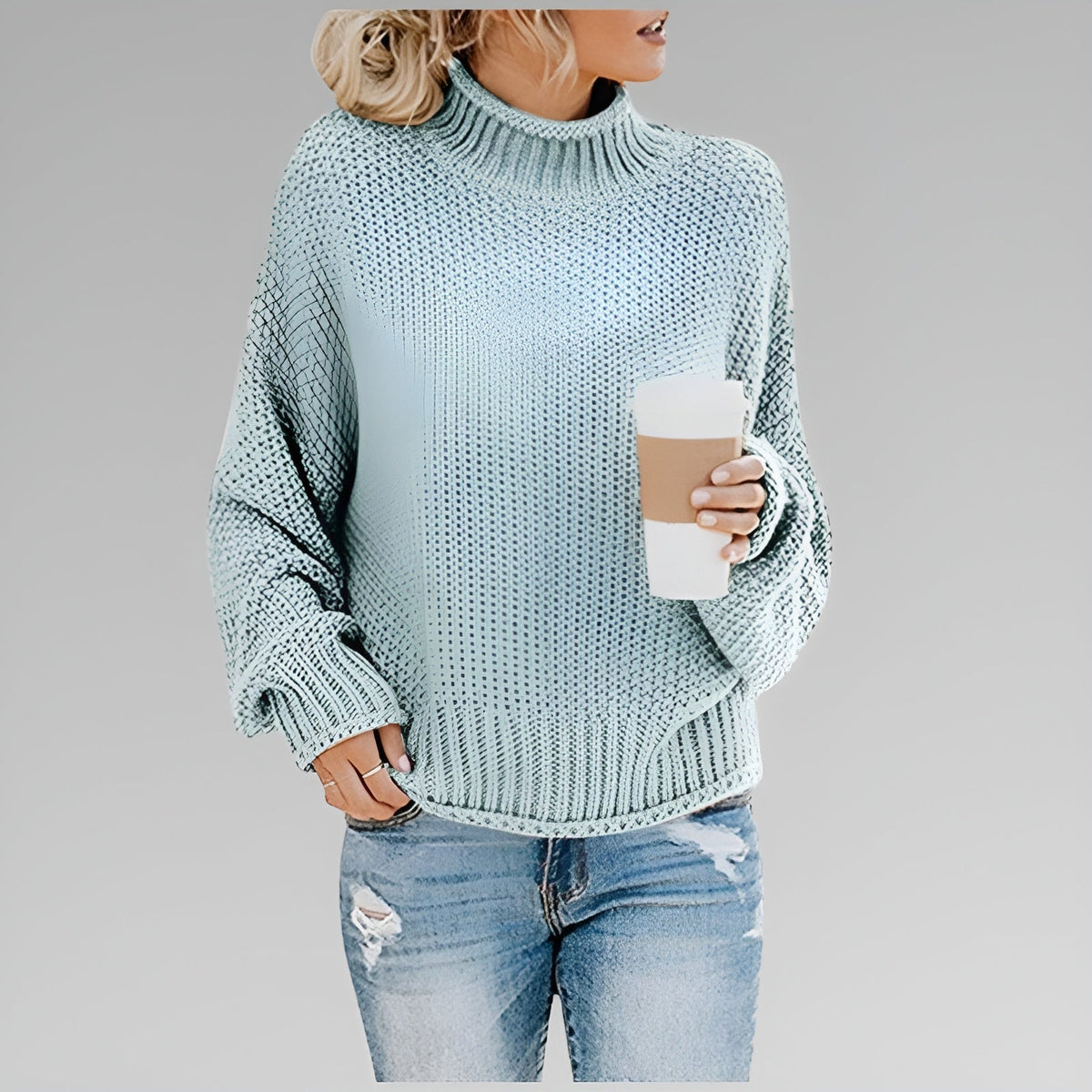 Amy Winifred ribbed orange sweater for women by Christine Brewer, featuring a cozy, fitted knit design.