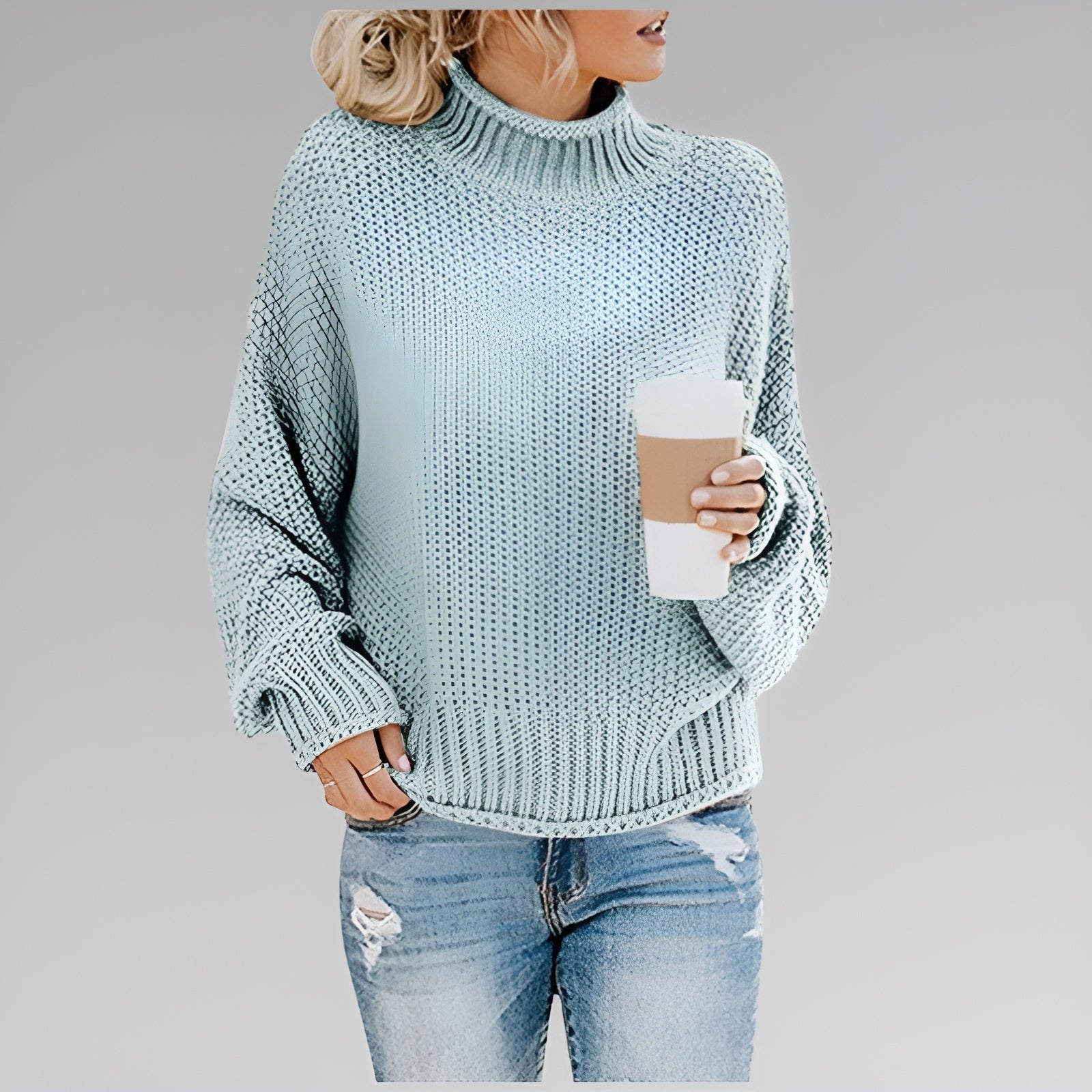 Amy Winifred ribbed orange sweater for women by Christine Brewer, featuring a cozy, fitted knit design.