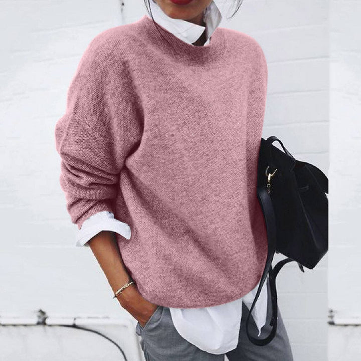 Philippa knit sweater for women from Christine Brewer's #1752 Collection, shown in soft, cozy fabric with a classic fit.