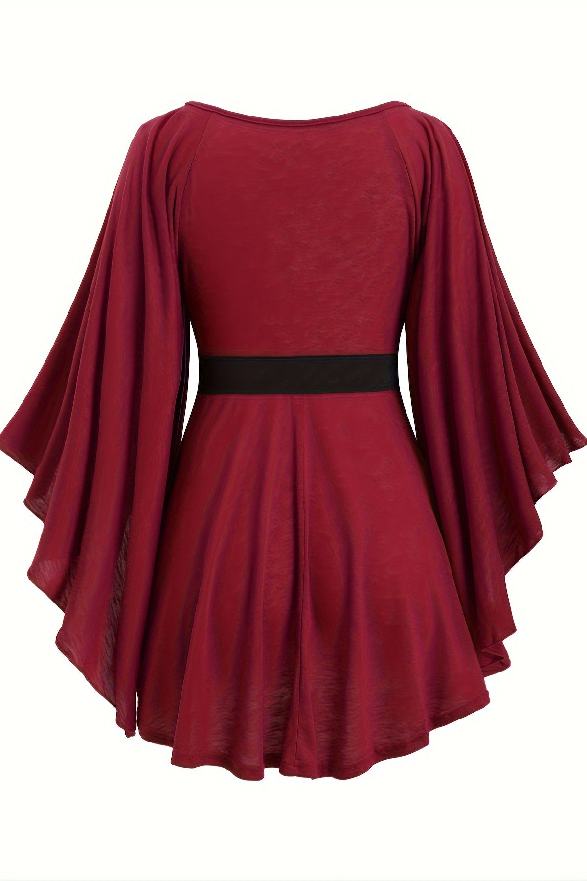 Olivia V-Neck Top for Women by Christine Brewer, light-colored fabric, styled on a mannequin.