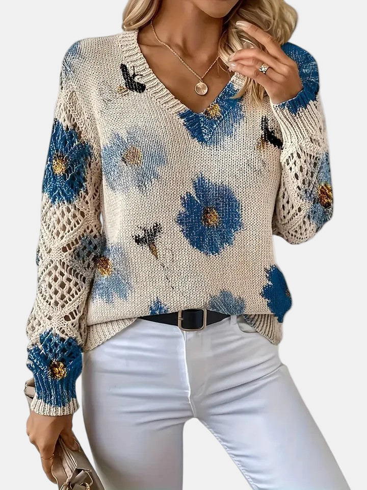 Christine Brewer Jocelyn knit cardigan for women, soft fabric, button-up design, in a cozy, neutral color, displayed on a hanger.