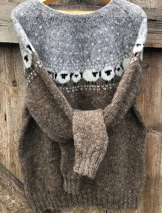 Emily soft knit Nordic sweater by Christine Brewer, featuring a chic, sophisticated design with cozy, textured fabric and Nordic pattern.