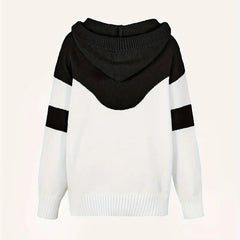 Colorblock Melissa hoodie for women by Christine Brewer, stylish pullover with vibrant color blocking, casual and comfortable fit.