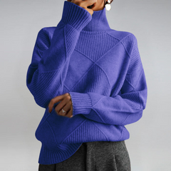 Christine Brewer Margot women's turtleneck sweater in cozy knit, featuring a fitted silhouette and ribbed collar.