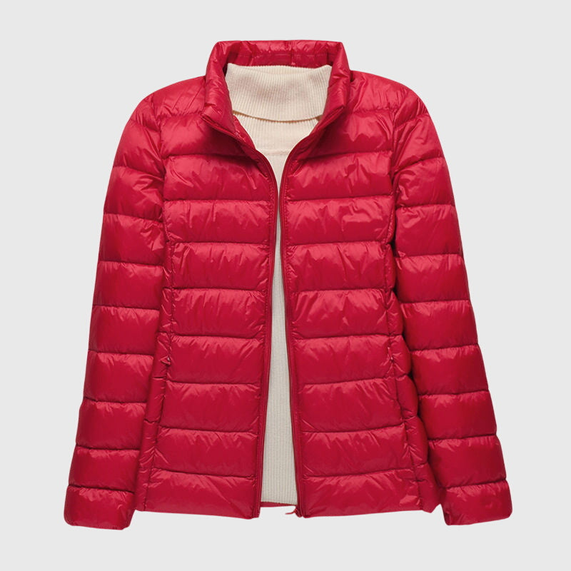 Lily Ultra-Light Quilted Jacket by Christine Brewer, shown in a stylish, lightweight design with quilted pattern and full zipper closure.