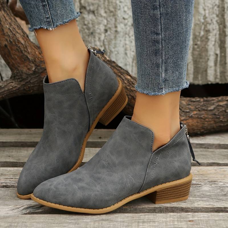 Sophia1 | Ankle Boots, Women, Perforated, Rubber Sole, Fall, Winter, Casual, Booties, Warm, Cold Weather
