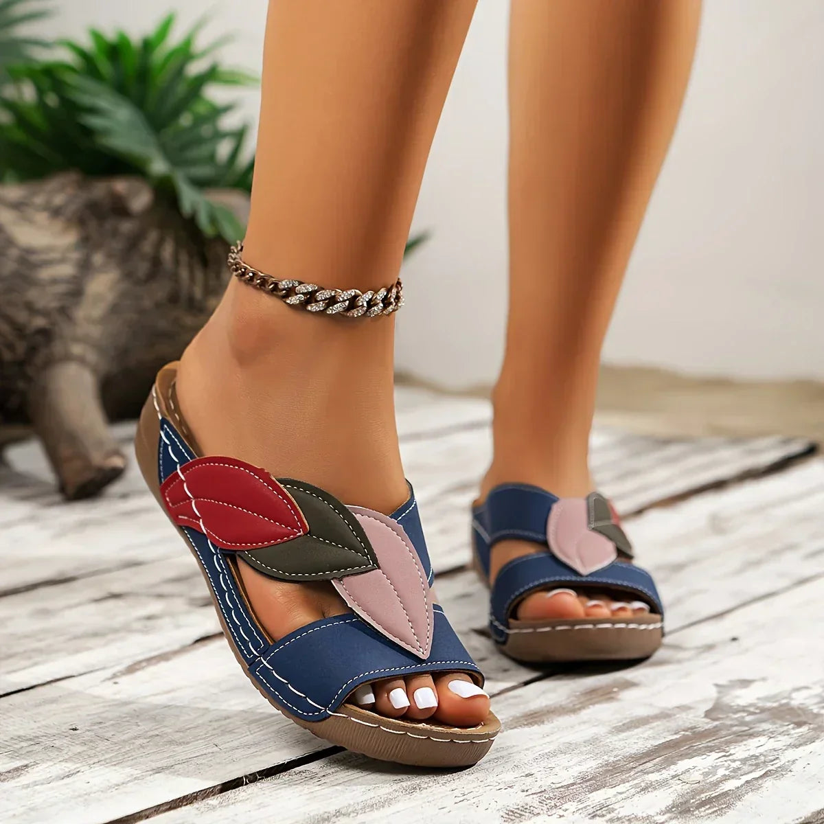 Solveig women's slip-on orthopedic sandals by Christine Brewer featuring cushioned support and comfortable design.