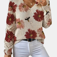 Christine Brewer Jocelyn knit cardigan for women, featuring a cozy, stylish sweater with a button-up front and ribbed cuffs.