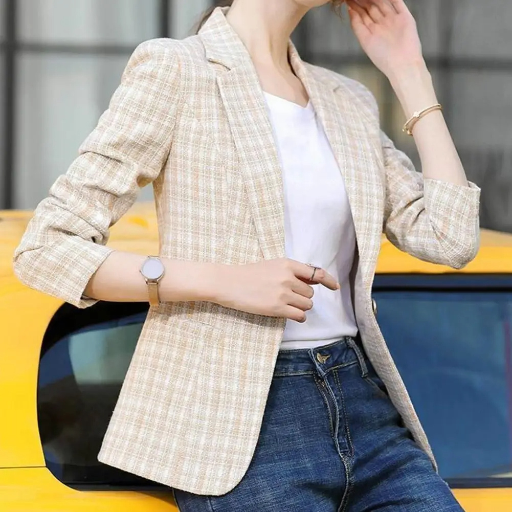 Women’s tailored office blazer by Christine Brewer, Esme single-button blazer in classic black, styled with lapel collar and fitted silhouette.