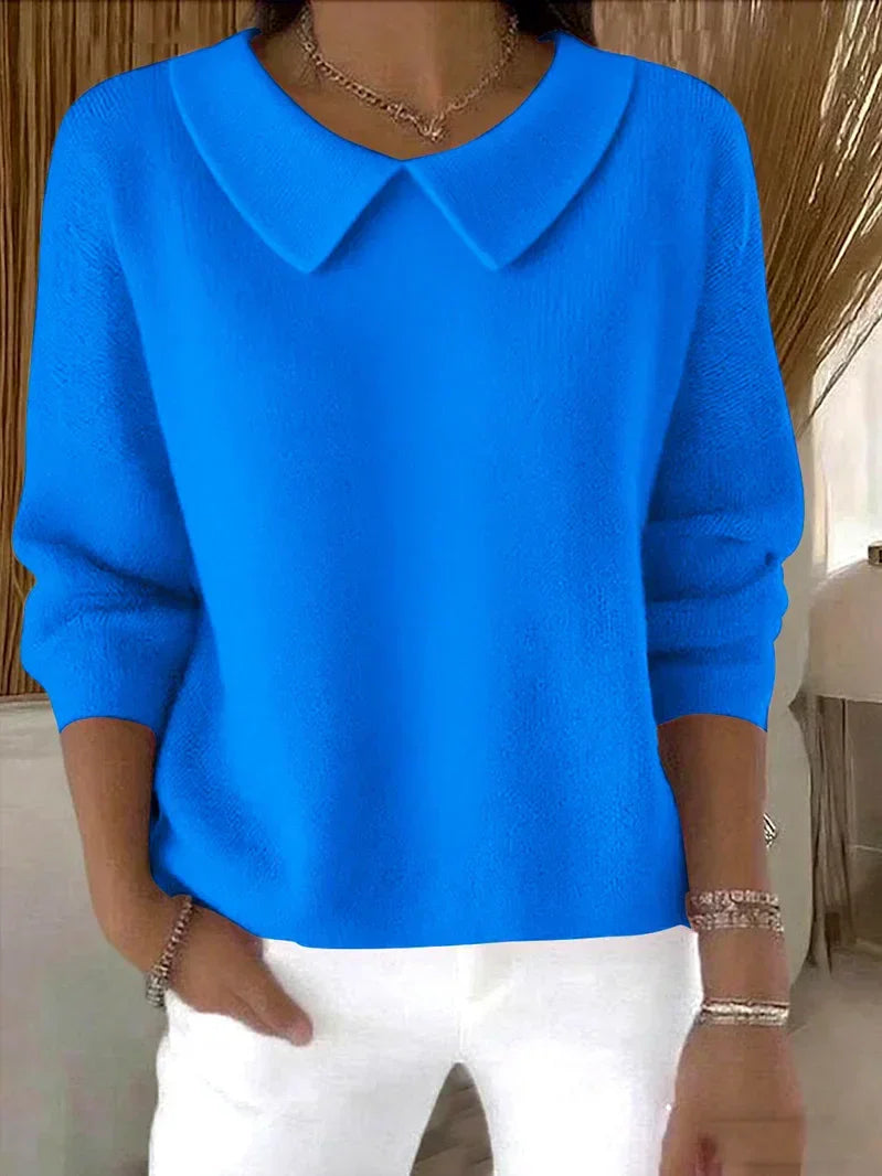 Christine Brewer Clara relaxed fit sweater, versatile classic sweater in a relaxed style, shown in a neutral color.