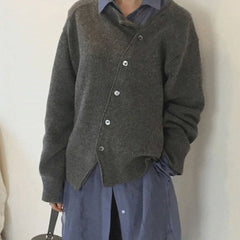 Women’s Sienna knit sweater by Christine Brewer, showcasing a cozy, textured knit fabric in a stylish design.