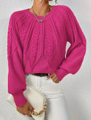 Christine Brewer Naomi classic timeless sweater in neutral color, featuring a cozy knit fabric and a relaxed fit.