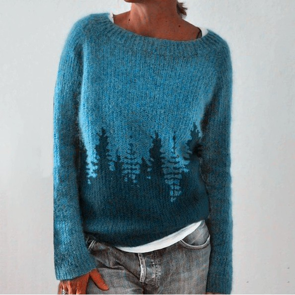 Anouska | Fair Isle Oversized Crew Neck Sweater for Women