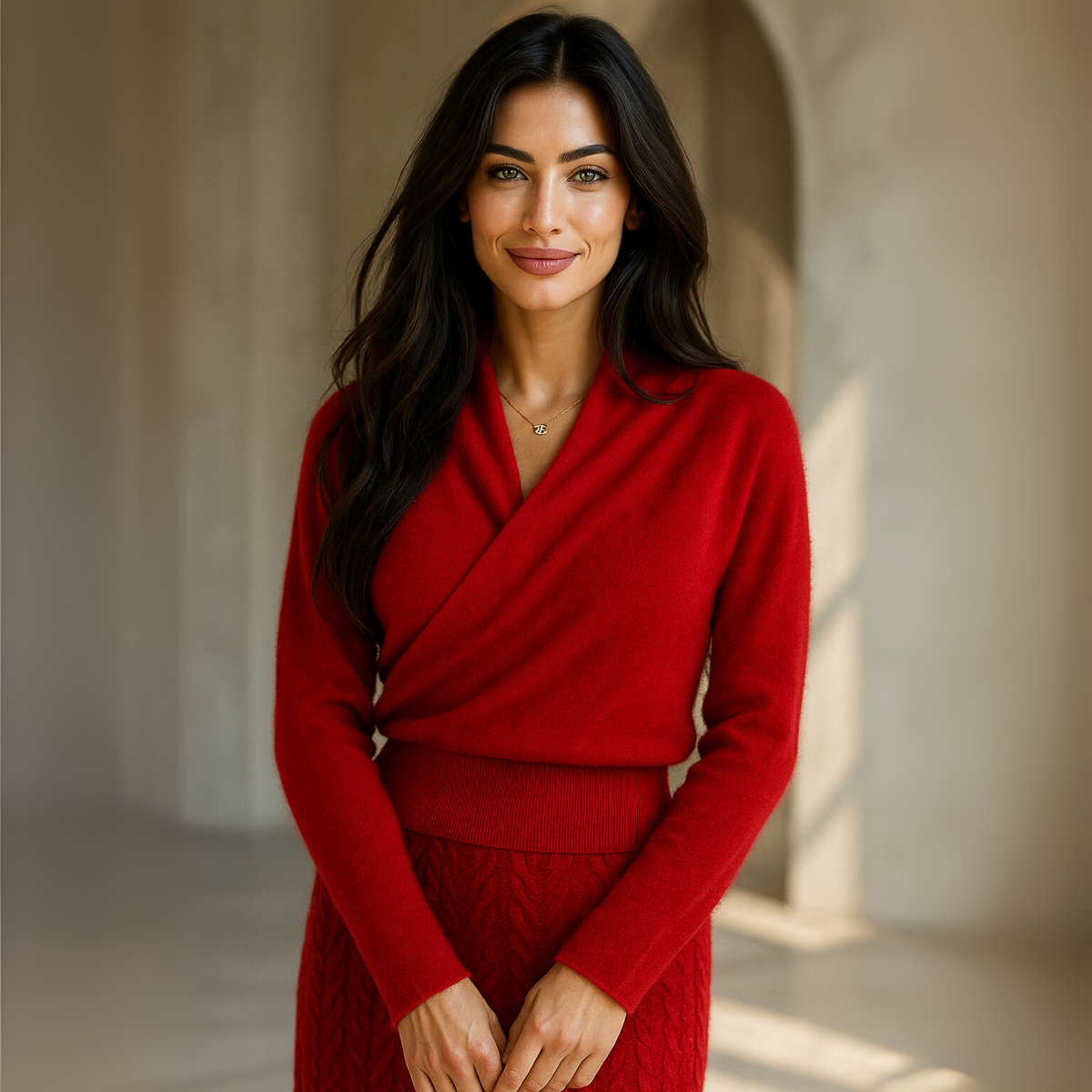 Helen cashmere sweater for women by Christine Brewer, soft knit with a cozy fit, displayed on a neutral background.