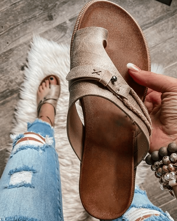 Christine Brewer Delia orthopedic comfort sandals for women featuring supportive straps and cushioned soles.