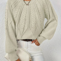Christine Brewer Esme women's knit sweater in soft, cozy fabric featuring a stylish, fitted design and ribbed details.