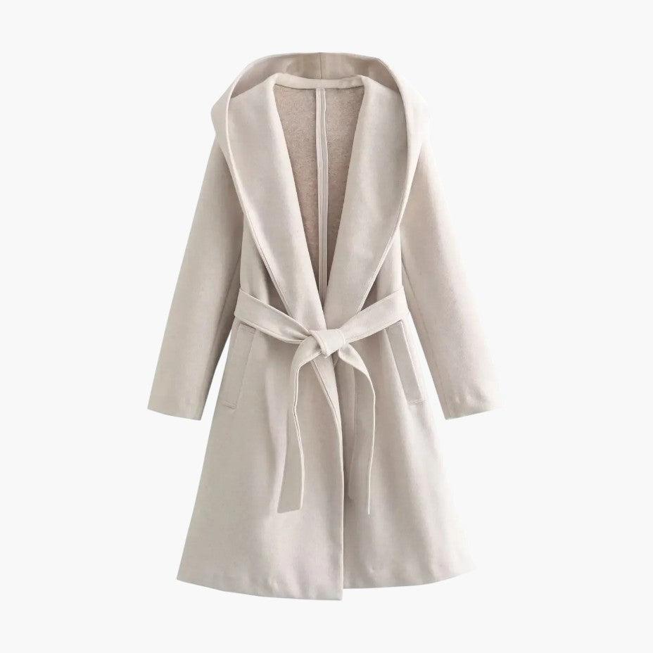 Antonia | Belted Hooded Trench Coat for Women