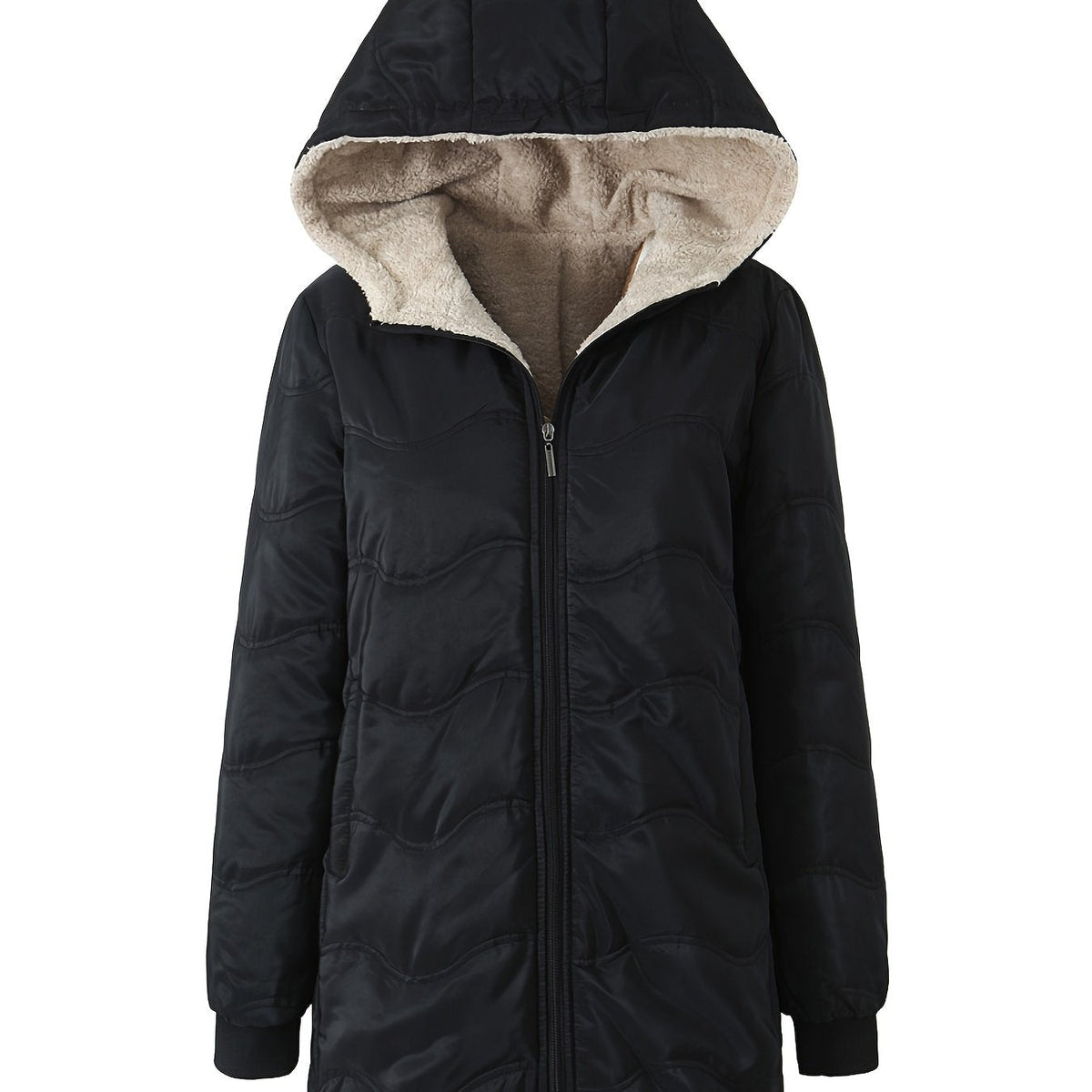 Doreen | Sherpa-Lined Quilted Hooded Puffer Jacket for Women