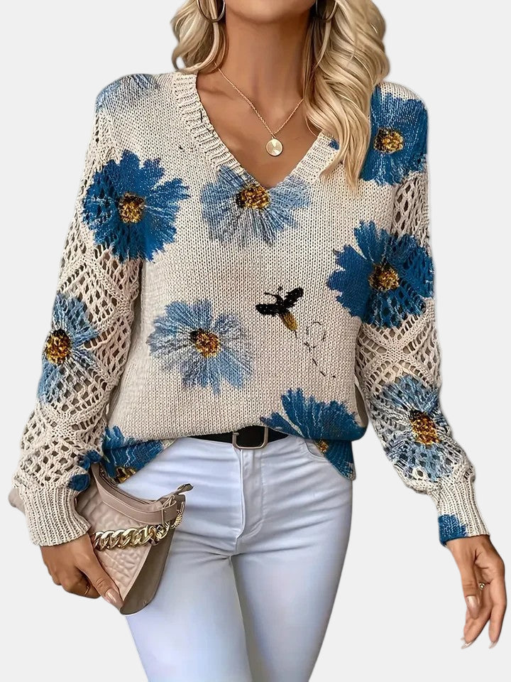 Christine Brewer Jocelyn knit cardigan sweater for women, featuring a cozy, stylish design with a front button closure and ribbed cuffs.