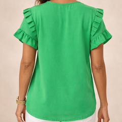 Christine Brewer Chloe women's blouse, lightweight top with stylish neckline and elegant fit, perfect for casual or office wear.