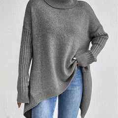 Christine Brewer Bridget high neck women's sweater in soft knit, featuring a cozy fit and stylish design.
