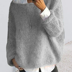Scarlett oversized fluffy sweater for women by Christine Brewer, soft and cozy in a plush, oversized design.