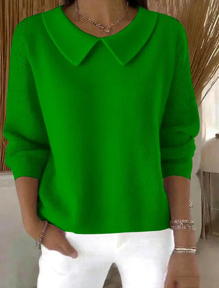Millie knit sweater for women by Christine Brewer, featuring a cozy, stylish design with a round neckline and textured knit pattern.
