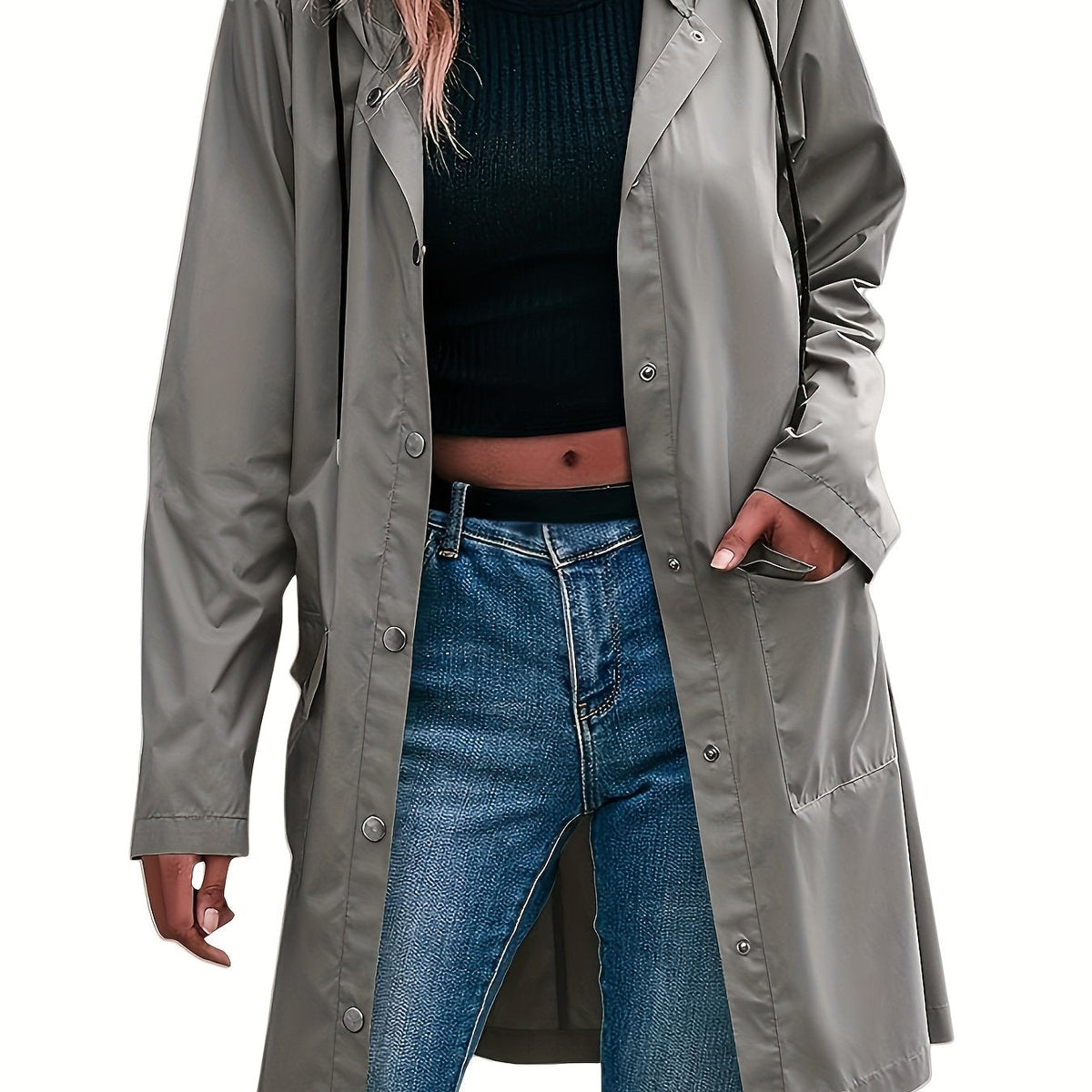 Arabella | Longline Hooded Trench Coat for Women