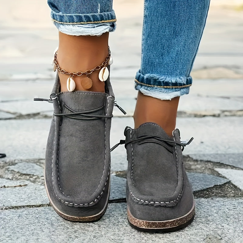 Joyce | Loafer Boots, Women, Loafers, Slip On, Ankle Boots, Cushioned, Round Toe, Flat, Autumn,