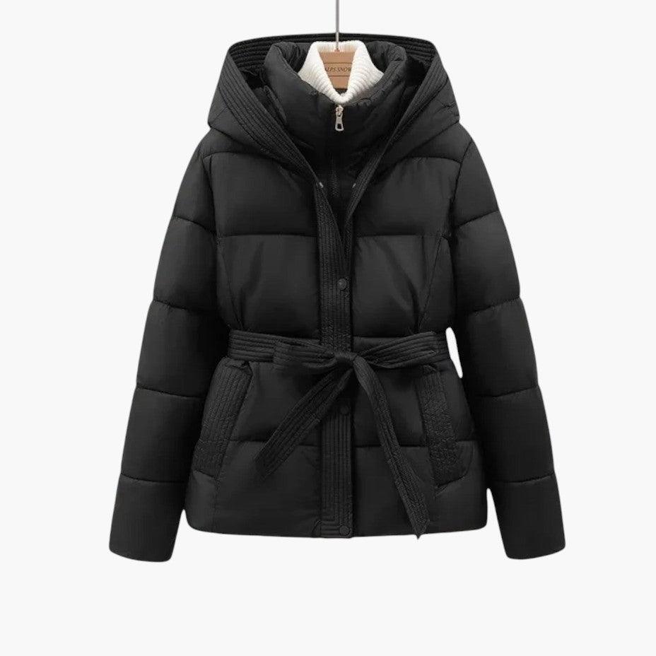 Leonie | Belted Hooded Puffer Jacket for Women