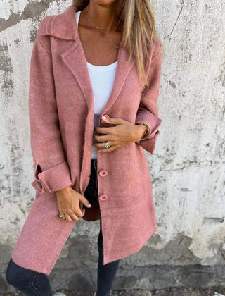Longline knit top for women by Christine Brewer, featuring a stylish and comfortable design with a relaxed fit and textured fabric.