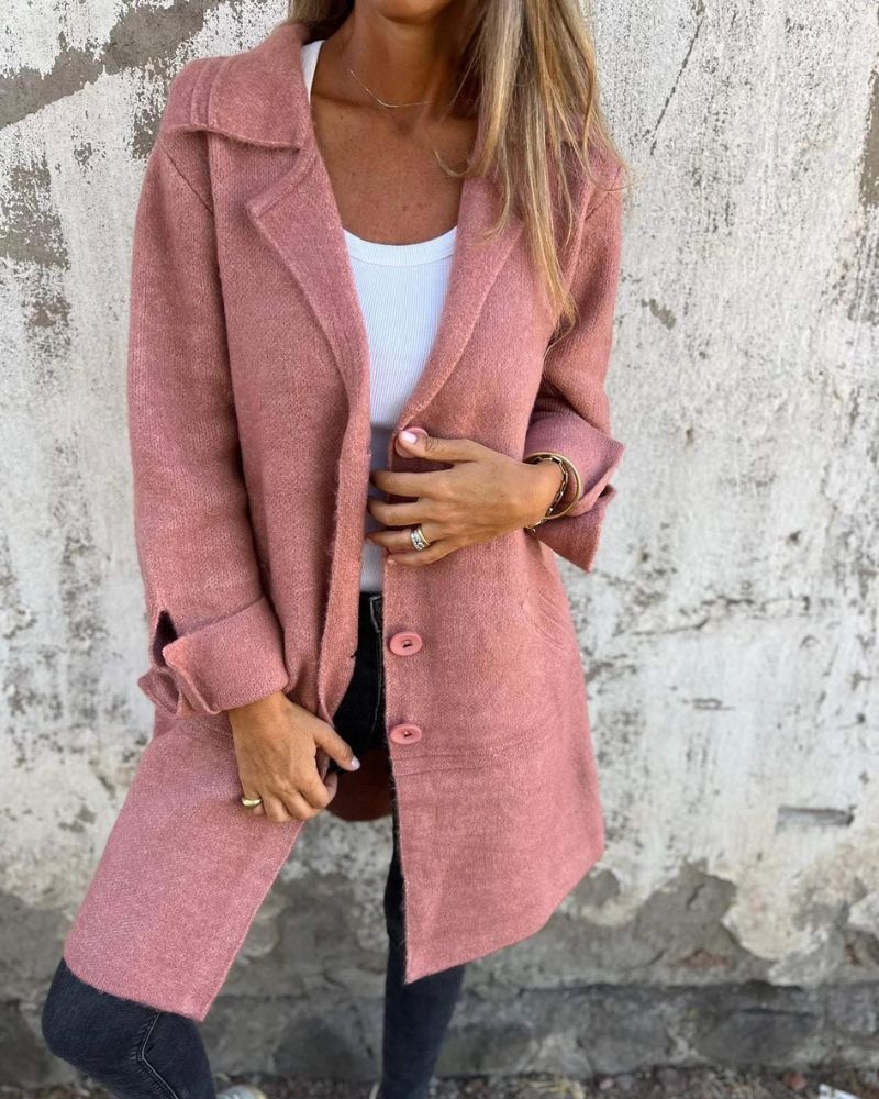 Longline knit top for women by Christine Brewer, featuring a stylish and comfortable design with a relaxed fit and textured fabric.