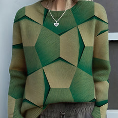 Colorblock Christine Brewer Cordelia women's sweater with a cozy knit design in vibrant hues.