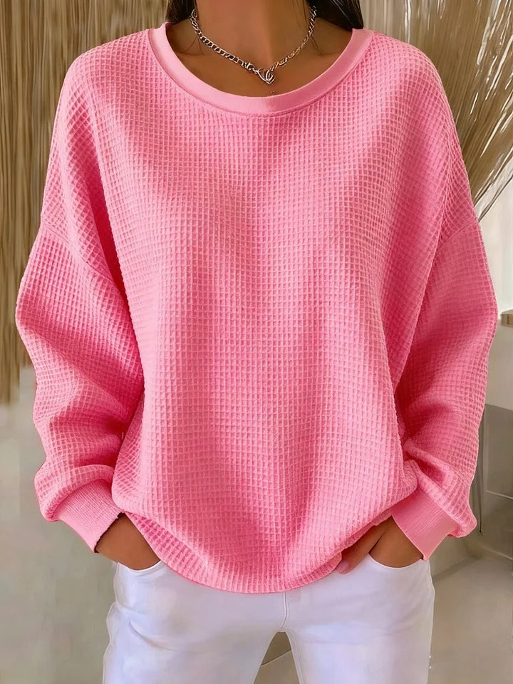 Women's knit sweater by Christine Brewer featuring a cozy, stylish design in soft fabric.