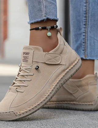 Comfortable Meya orthopedic sneakers walking shoes by Christine Brewer, featuring supportive design and casual style in a neutral color