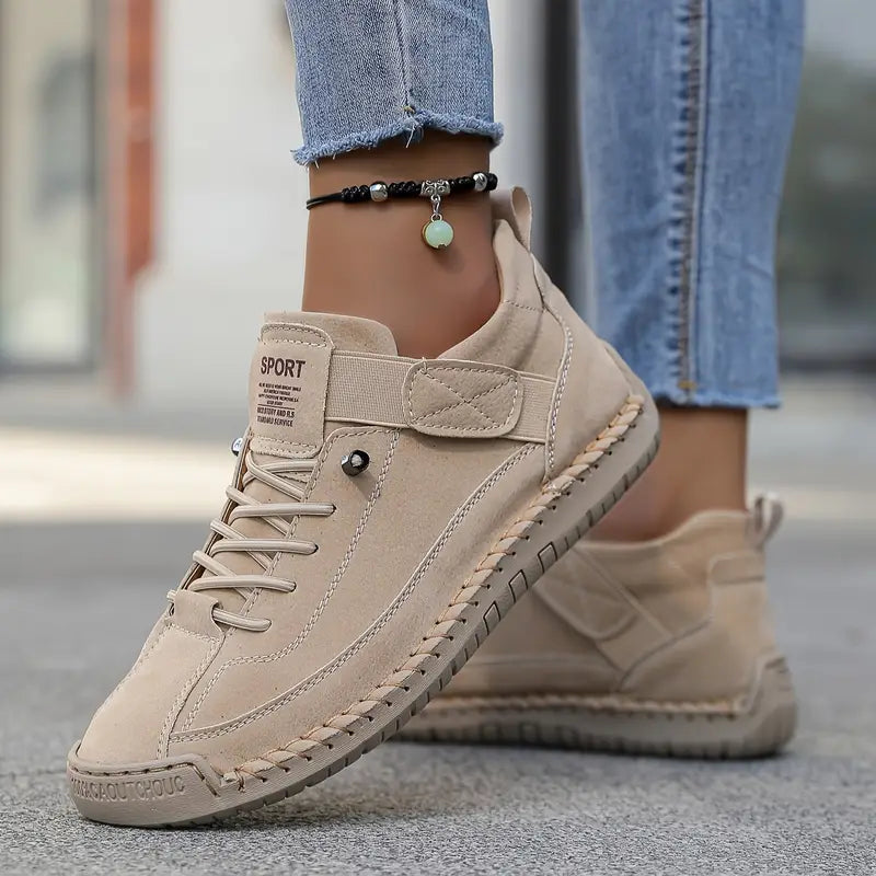 Comfortable Meya orthopedic sneakers walking shoes by Christine Brewer, featuring supportive design and casual style in a neutral color