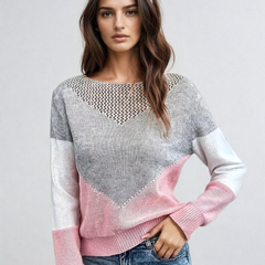 Christine Brewer Miranda Nordic sweater for women from the #1752 Collection, featuring a cozy, patterned knit design.