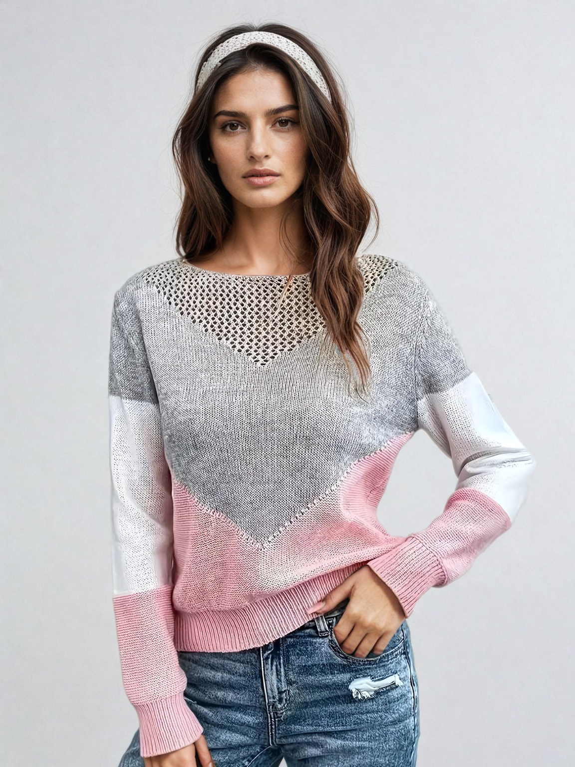Christine Brewer Miranda Nordic sweater for women from the #1752 Collection, featuring a cozy, patterned knit design.