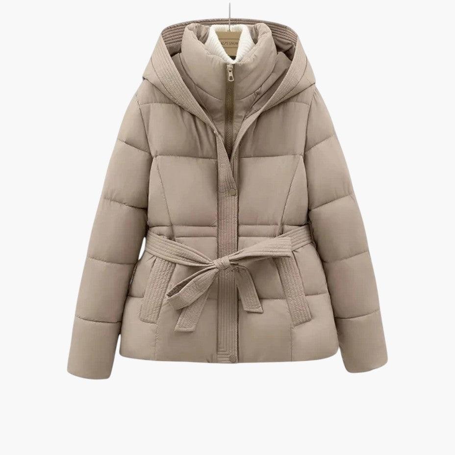 Leonie | Belted Hooded Puffer Jacket for Women