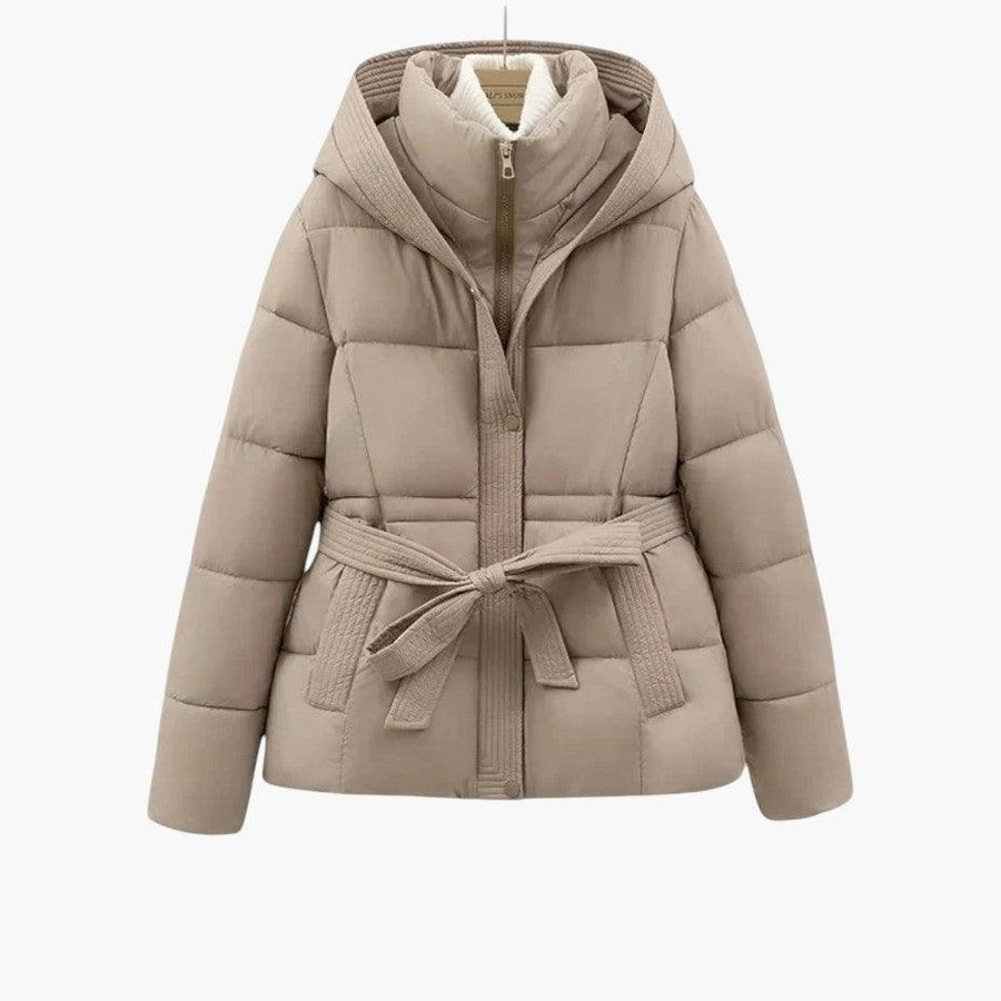 Leonie | Belted Hooded Puffer Jacket for Women
