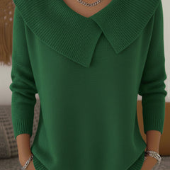 Christine Brewer Pamela wool sweater for women, cozy knitwear in neutral tones, featuring a classic crewneck and long sleeves.