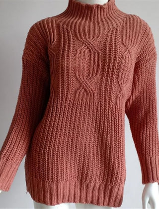 Christine Brewer Tabitha cable knit sweater for women, cozy and stylish in a soft, textured knit fabric.