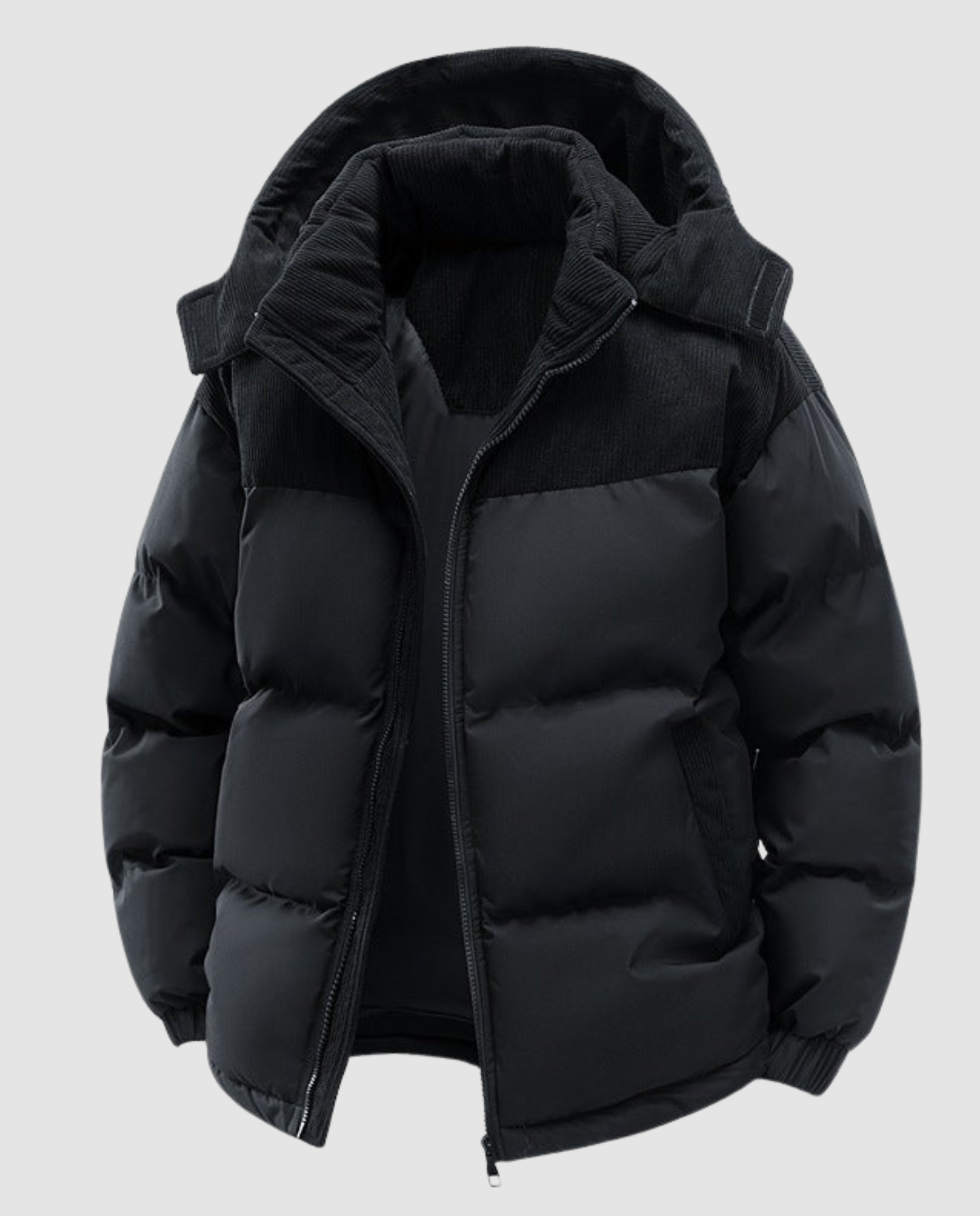 Women’s Cora Cosy Puffer Jacket by Christine Brewer, featuring quilted design and warm insulation, shown in a stylish outdoor setting.